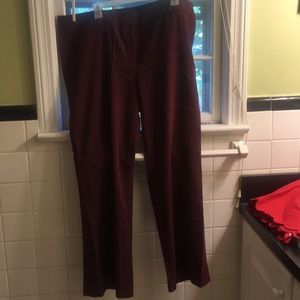 Loft burgundy work pants